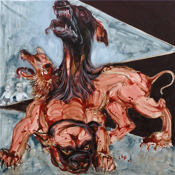 Dante - Kerberus, 140 x 140 cm, 2018